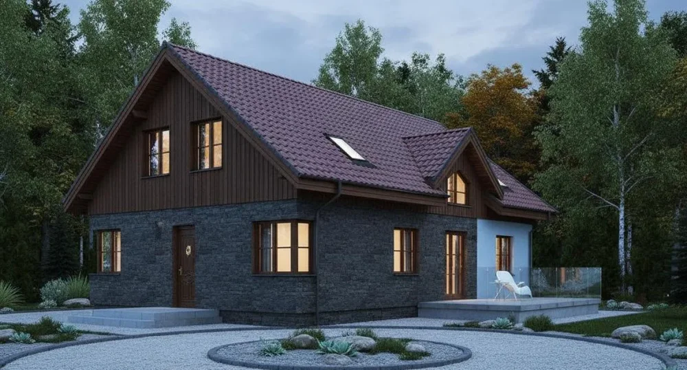 Проект Двухэтажный дом 13 на 11, 150 м2