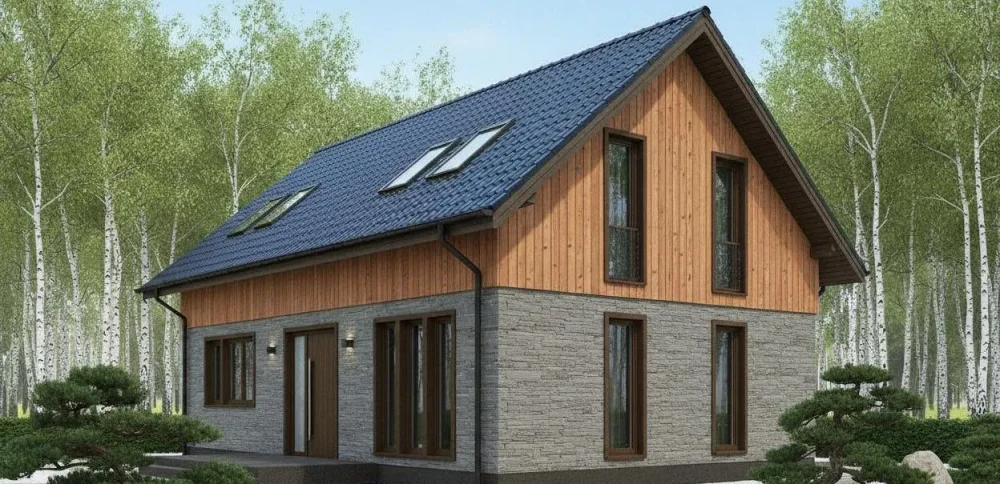 Проект Двухэтажный дом 12 на 8, 109 м2