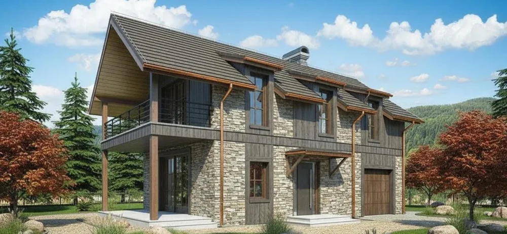 Проект Двухэтажный дом 11 на 16, 216 м2