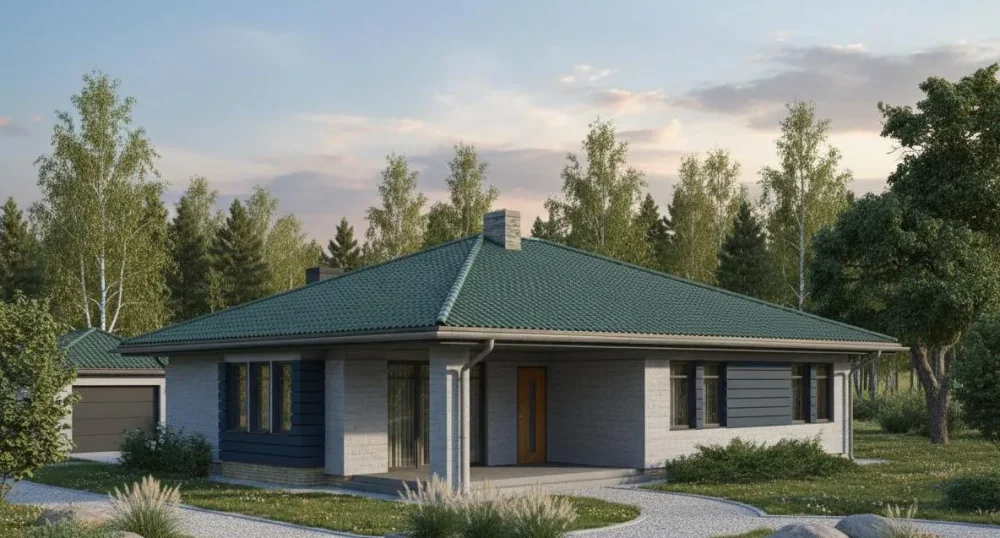 Проект Одноэтажный дом 16 на 14, 142 м2