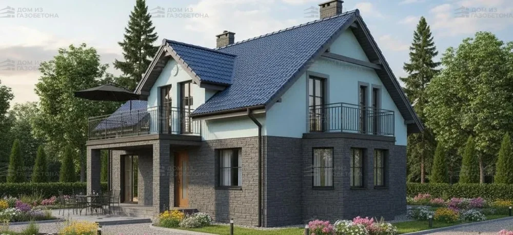 Проект Двухэтажный дом 14 на 12, 179 м2