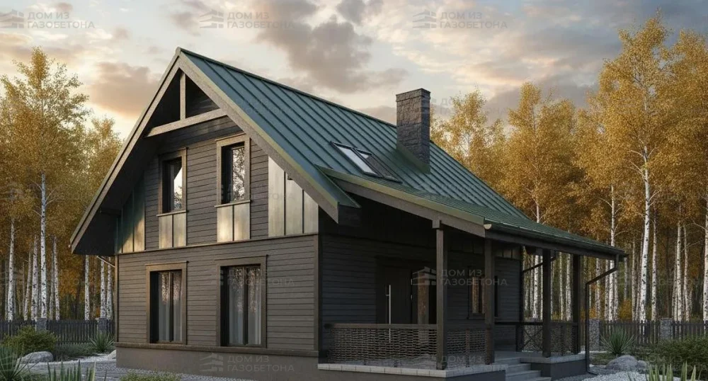 Проект Двухэтажный дом 15 на 12, 118 м2