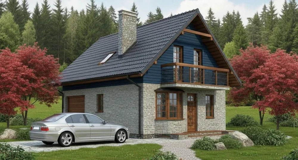 Проект Двухэтажный дом 7 на 10, 89 м2