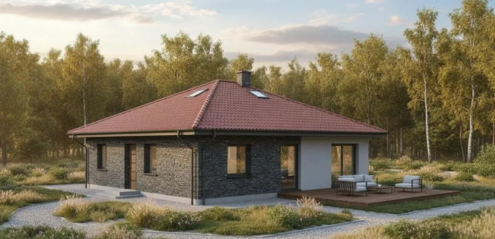 Проект Одноэтажный дом 12 на 17, 136 м2