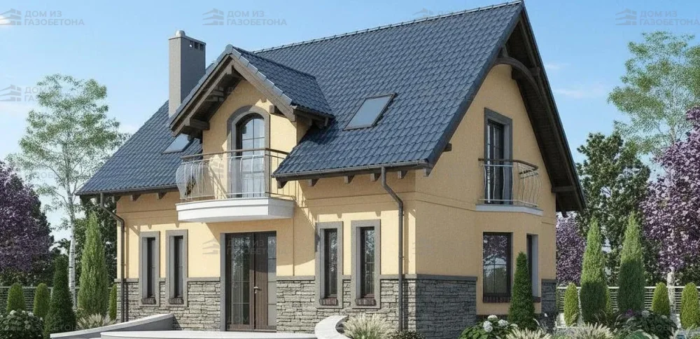 Проект Двухэтажный дом 10 на 9, 121 м2